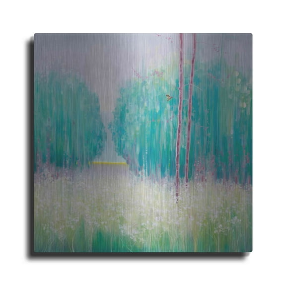 Luxe Metal Art 'May Meadow' by Gill Bustamante, Metal Wall Art, 24"x24"