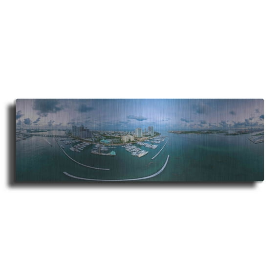 Luxe Metal Art 'Miami Twilight' by Luxe Portfolio, Metal Wall Art, 48"x16"