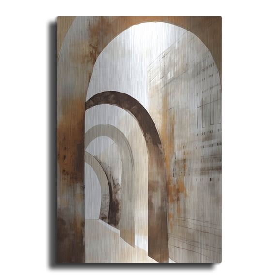 Luxe Metal Art 'Mid Century 2' by Petals Prints Design, Metal Wall Art, 16"x24"