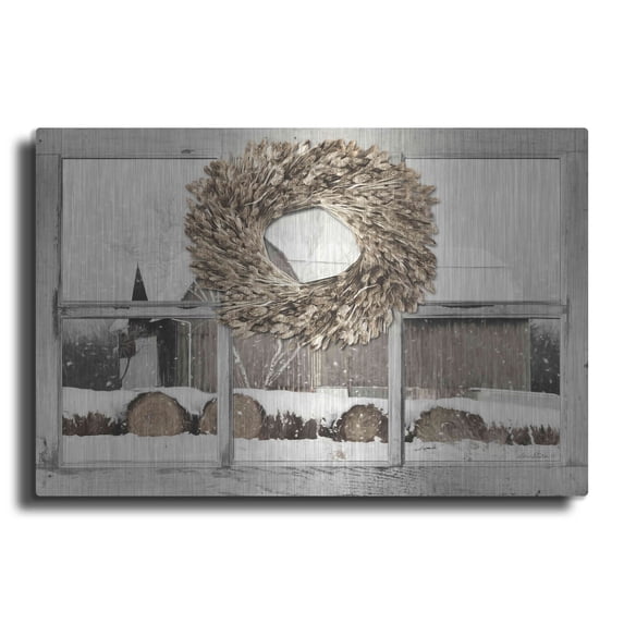 Luxe Metal Art 'Millersburg Winter View' by Lori Deiter, Metal Wall Art, 24"x16"