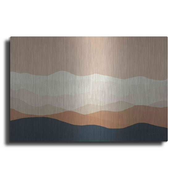 Luxe Metal Art 'Mojave Mountains Crop' by Ryan Fowler, Metal Wall Art, 36"x24"