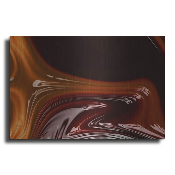 Luxe Metal Art 'Molten Caramel ' by Luxe Portfolio, Metal Wall Art, 16"x12"