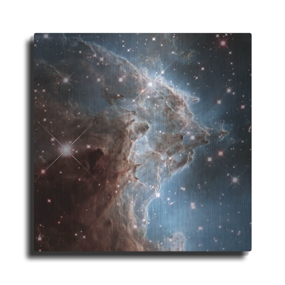 Luxe Metal Art 'Monkey Head Nebula' by NASA's Hubble Space Telescope Metal Wall Art, 12" x 12"