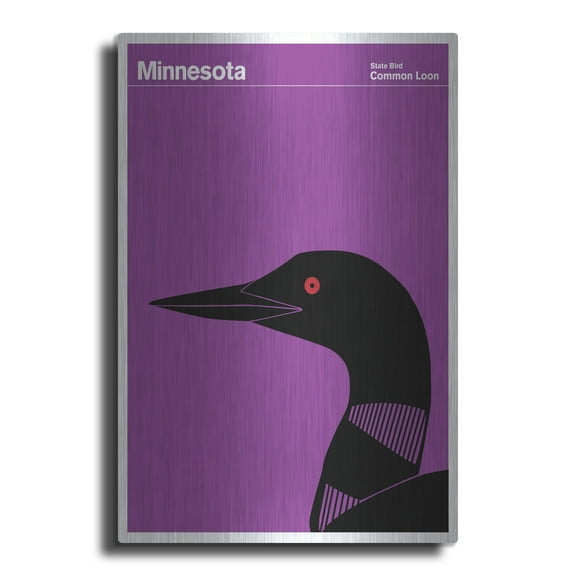 Luxe Metal Art 'Montague Posters 2' by Print Collection, Acrylic Glass Wall Art, 16"x24"