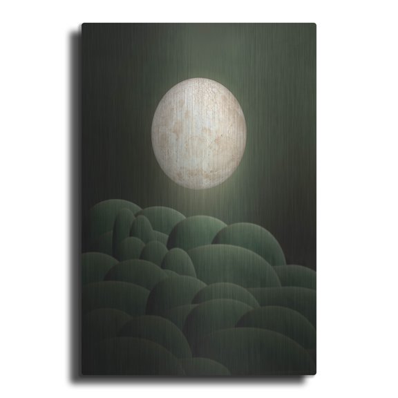 Luxe Metal Art 'Moon Mountain' by Luxe Portfolio, Metal Wall Art, 16"x24"