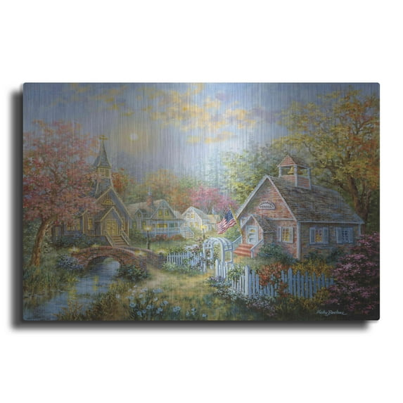 Luxe Metal Art 'Moral Guidance' by Nicky Boehme, Metal Wall Art, 36"x24"