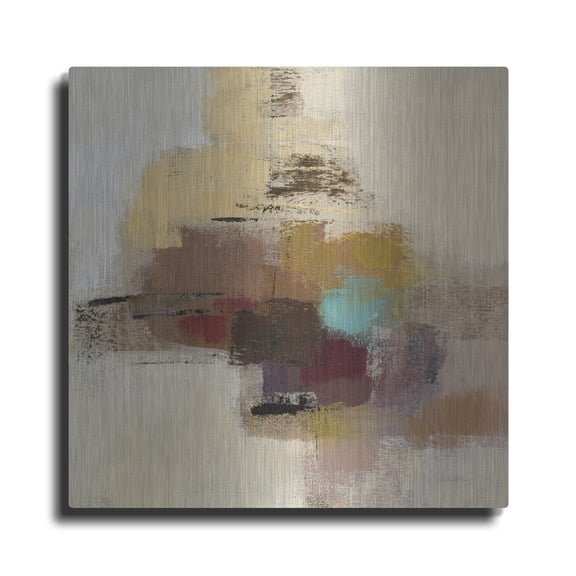 Luxe Metal Art 'Morello Cherry Abstract II' by Silvia Vassileva, Metal Wall Art, 36" x 36"