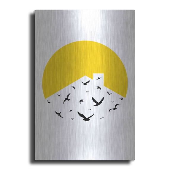 Luxe Metal Art 'Morning Sunshine' by Cesare Bellassai, Metal Wall Art, 12"x16"