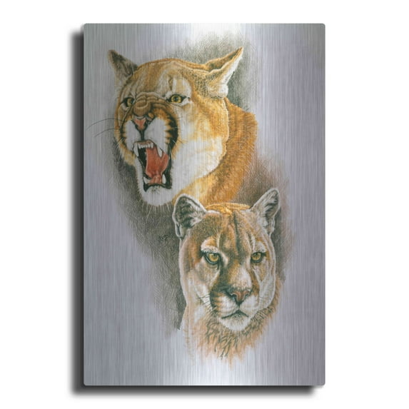 Luxe Metal Art 'Mountain King' by Barbara Keith, Metal Wall Art, 24"x36"