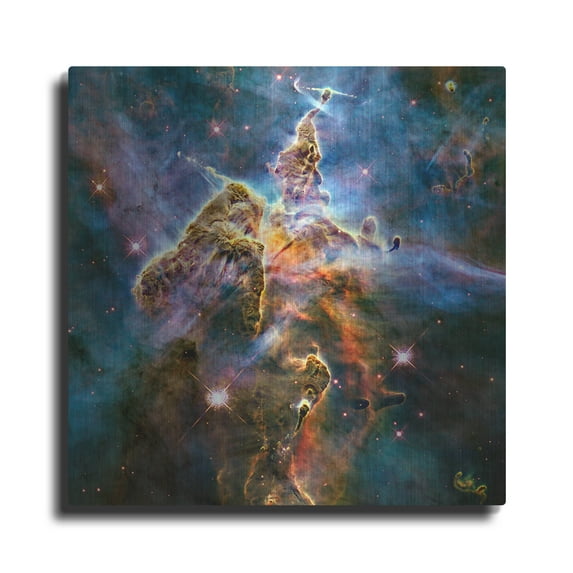 Luxe Metal Art 'Mystic Mountain' Hubble Space Telescope, Metal Wall Art, 24"x24"