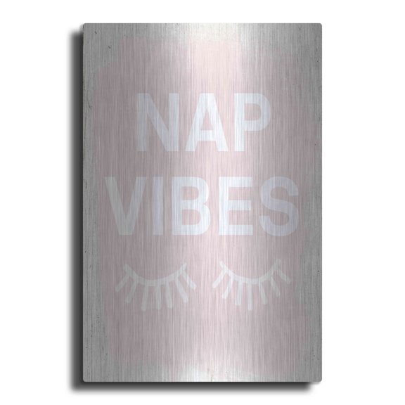 Luxe Metal Art 'Nap Vibes' by Linda Woods, Metal Wall Art, 16"x24"