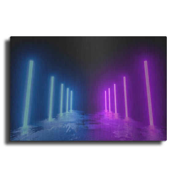 Luxe Metal Art 'Neon Runway' by Luxe Portfolio, Metal Wall Art, 36"x24"
