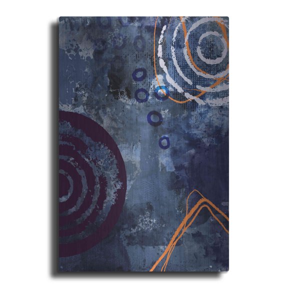 Luxe Metal Art 'Nightscape Rush' by Andrea Haase, Metal Wall At, 12"x16"