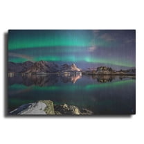 Luxe Metal Art 'Northern Light Aurora Borealis' by Luxe Portfolio, Metal Wall Art, 24"x16"