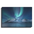 thumbnail image 1 of Luxe Metal Art 'Northern Lights In The Lofoten Islands Norway 6' by Luxe Portfolio, Metal Wall Art, 24"x16", 1 of 8