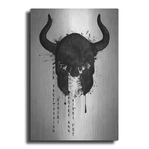 Luxe Metal Art 'Northmen' by Nicklas Gustafsson, Metal Wall Art, 24"x36"