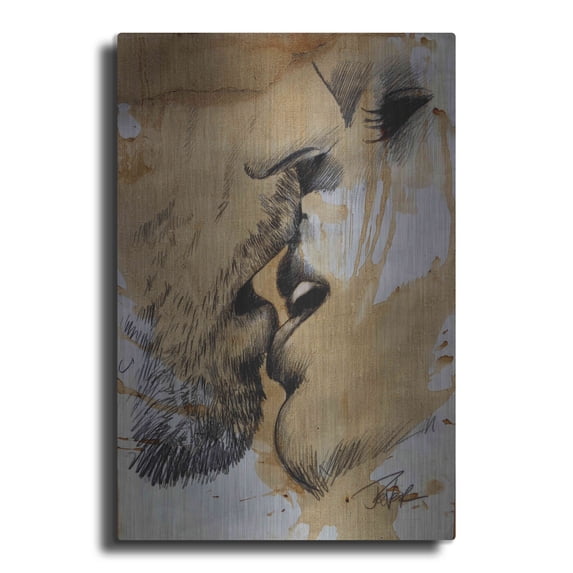 Luxe Metal Art 'Now Or Never' by Loui Jover, Metal Wall Art, 16"x24"