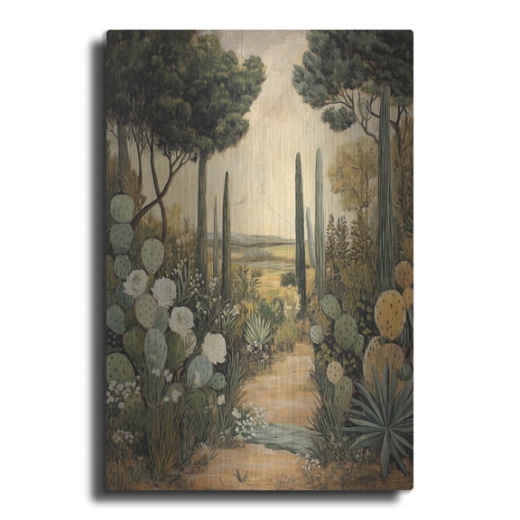 Luxe Metal Art 'Oasis Greens' by Svetlana Aleynikova Metal Wall Art, 12" x 16"