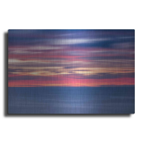 Luxe Metal Art 'One Minute Sunrise' by Darren White, Metal Wall Art, 36"x24"