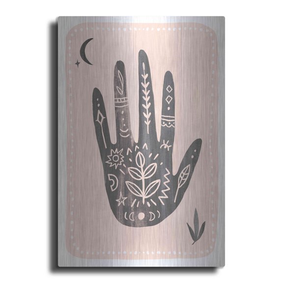 Luxe Metal Art 'Oracle Reading I' by Annie Warren, Metal Wall Art, 12"x16"