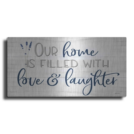 Luxe Metal Art 'Our Home' by Susie Boyer, Metal Wall Art, 48"x24"