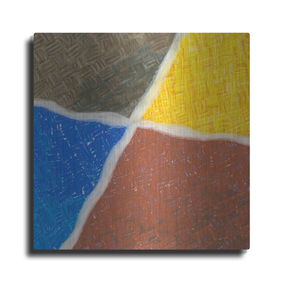 Luxe Metal Art 'Out Of The Box 3' by Alicia Ludwig Metal Wall Art, 24" x 24"