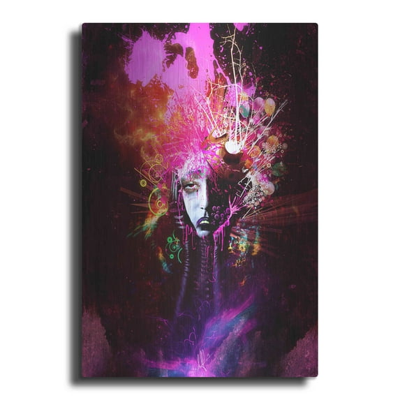 Luxe Metal Art 'Overdose' by Mario Sanchez Nevado, Metal Wall Art, 16"x24"