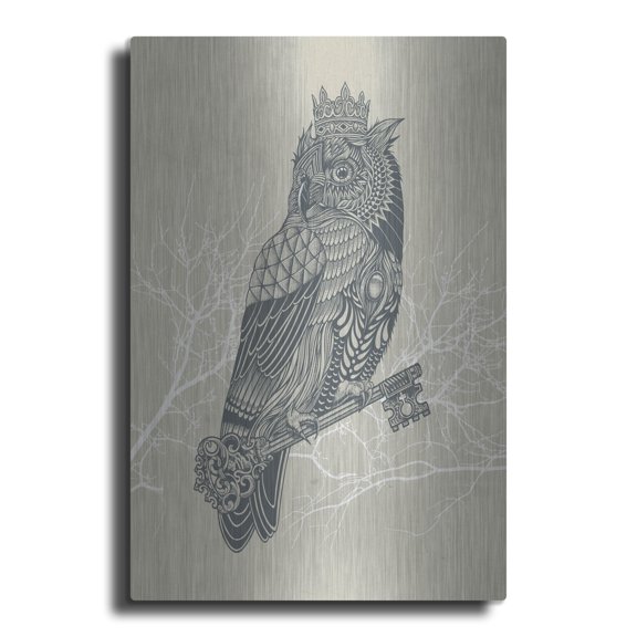 Luxe Metal Art 'Owl_King' by Luxe Portfolio, Metal Wall Art, 24"x36"
