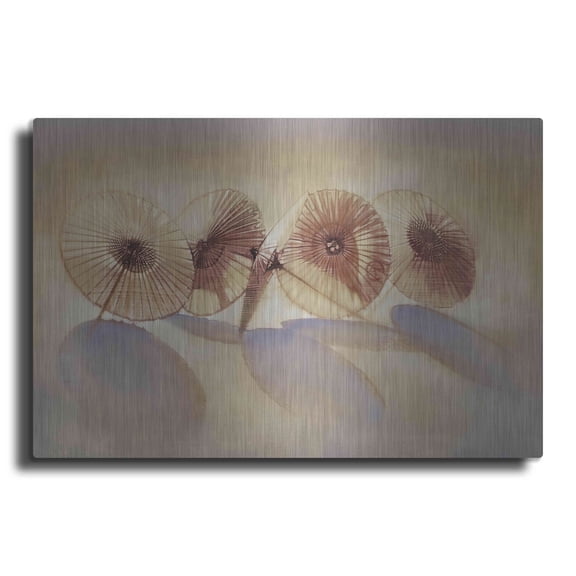 Luxe Metal Art 'Parisols I' by Bruce Dean, Metal Wall Art, 16"x12"