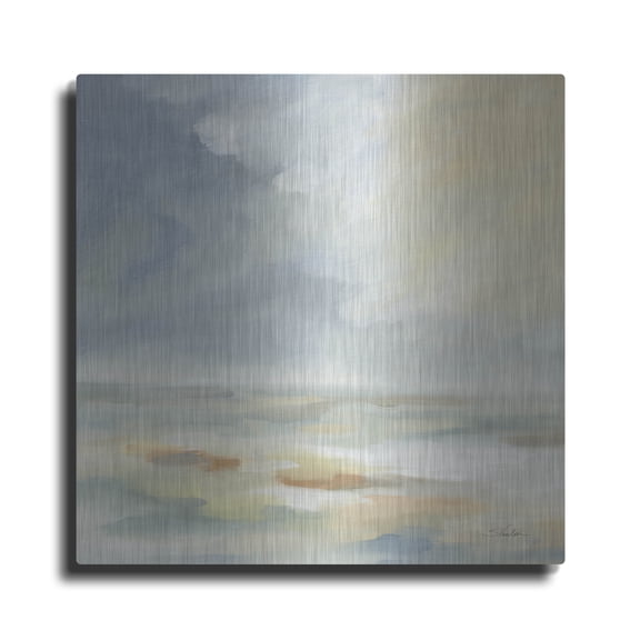 Luxe Metal Art 'Pastel Clouds' by Silvia Vassileva Metal Wall Art, 12" x 12"