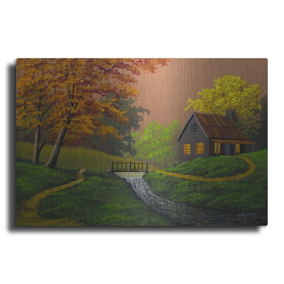 Luxe Metal Art 'Pathway Home' by Gary Adams, Metal Wall Art, 36"x24"