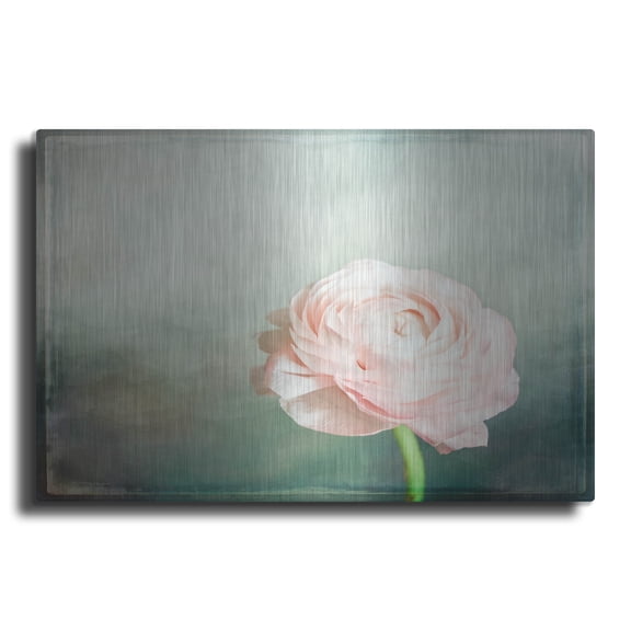 Luxe Metal Art 'Peony 03' by Lightbox Journal, Metal Wall Art, 16"x12"