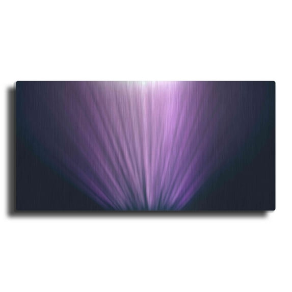 Luxe Metal Art 'Peraly Rays' by Unknown Artist, Metal Wall Art, 48"x24"
