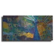 thumbnail image 1 of Luxe Metal Art 'Percy Peacock 2' by St. Hilaire Elizabeth, Metal Wall Art, 48"x24", 1 of 9