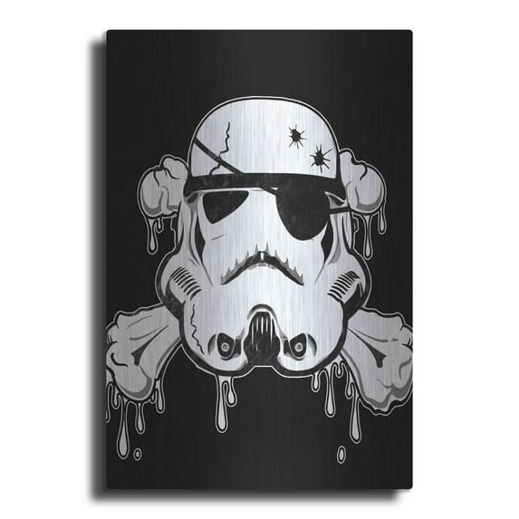 Luxe Metal Art 'Pirate Trooper' by Nicklas Gustafsson, Metal Wall Art, 12"x16"