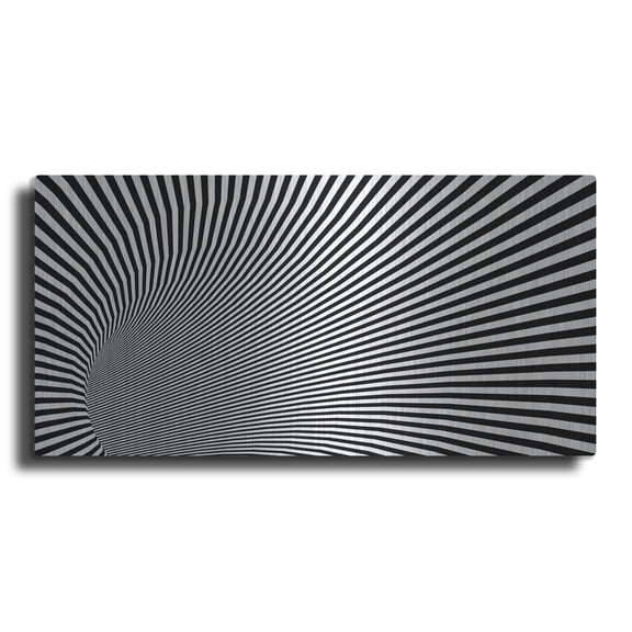 Luxe Metal Art 'Psychedelic Twisted Circle' by Luxe Portfolio, Metal Wall Art, 24"x12"