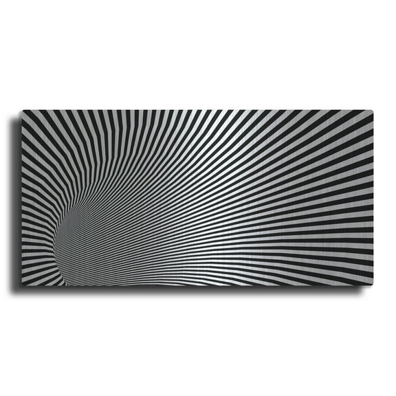 Luxe Metal Art 'Psychedelic Twisted Circle' by Luxe Portfolio, Metal Wall Art, 48"x24"