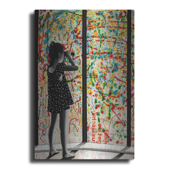 Luxe Metal Art 'ROOM WITH A VIEW' by DB Waterman, 16"x24"