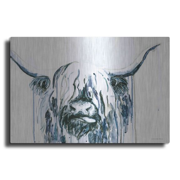 Luxe Metal Art 'Rain Drops Keep Falling' by Kamdon Kreations, Metal Wall Art, 24"x16"