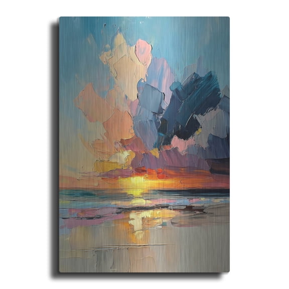Luxe Metal Art 'Rainbow Clouds' by Svetlana Aleynikova Metal Wall Art, 12" x 16"