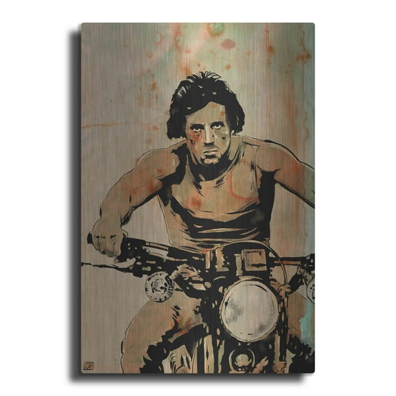 Luxe Metal Art 'Rambo' by Giuseppe Cristiano, Metal Wall Art, 16"x24"