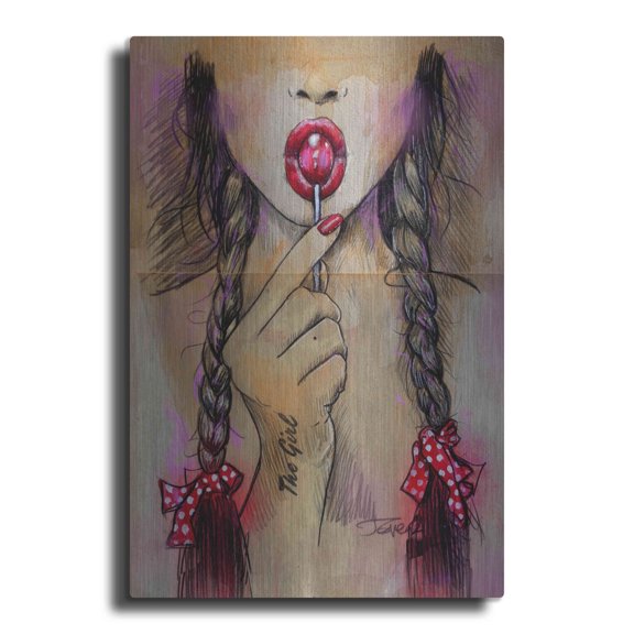 Luxe Metal Art 'Raspberry' by Loui Jover, Metal Wall Art, 16"x24"