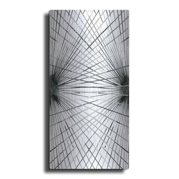 Luxe Metal Art 'Rays IV' by Grace Popp Metal Wall Art, 24"x48"