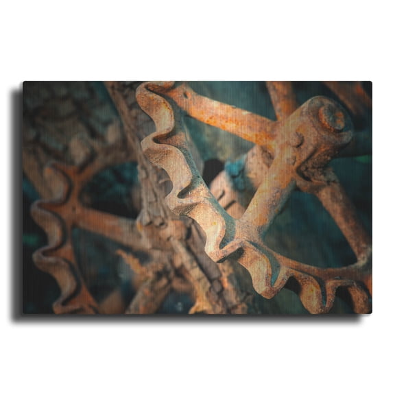 Luxe Metal Art 'Red River Rust 06' by Gordon Semmens Metal Wall Art, 16" x 12"