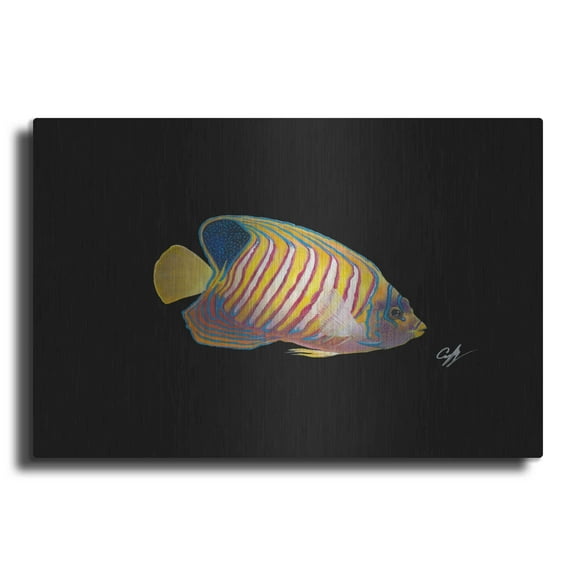 Luxe Metal Art 'Regal Angel' by Durwood Coffey, Metal Wall Art, 24"x16"