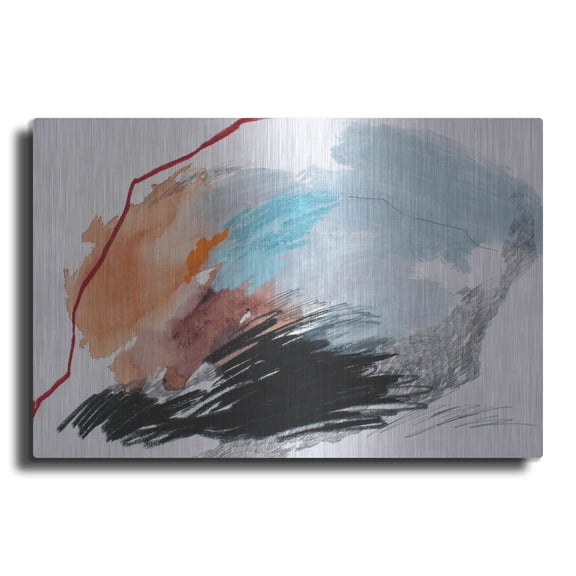 Luxe Metal Art 'Remote Island No. 1' by Ying Guo, 16"x12"