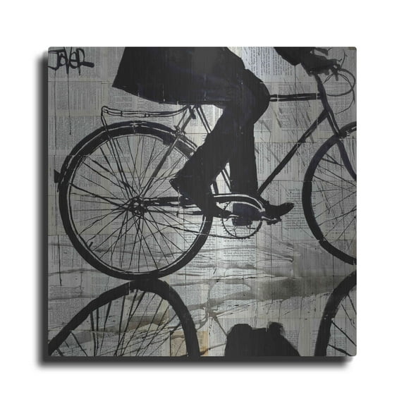 Luxe Metal Art 'Ride' by Loui Jover, Metal Wall Art, 12"x12"