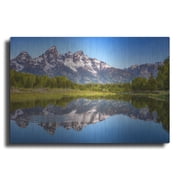 Luxe Metal Art Ripples in the Tetons - Grand Teton National Park by Darren White, Metal Wall Art, 16"x12"