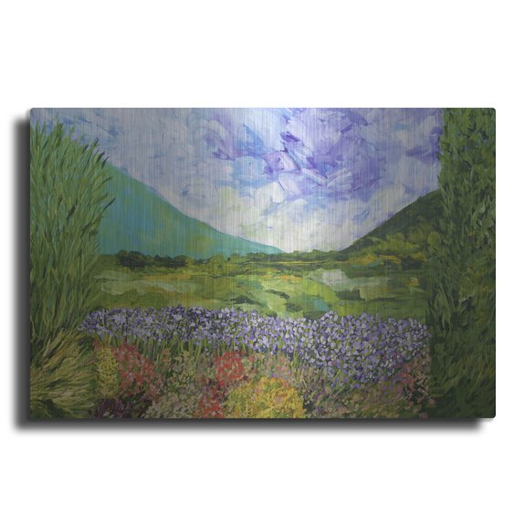 Luxe Metal Art 'River Bend' by Allan Friedlander Metal Wall Art, 36" x 24"