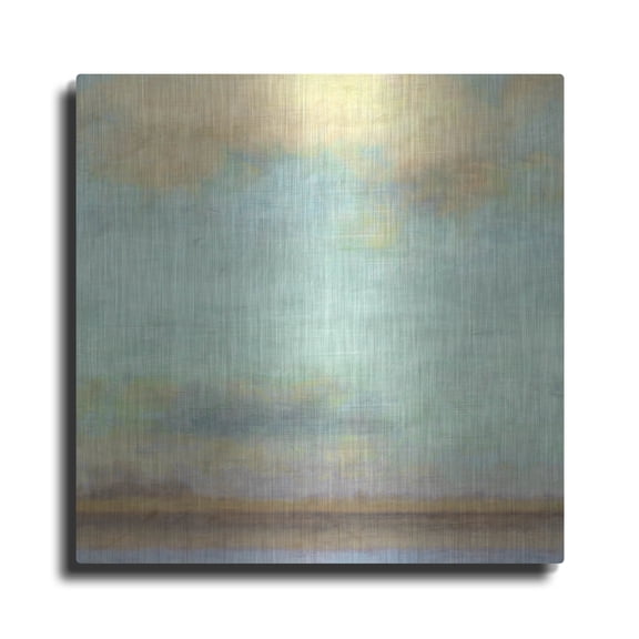 Luxe Metal Art 'River Seine' by Suzanne Nicoll, Metal Wall Art, 12"x12"